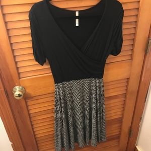 Black/patterned Dress